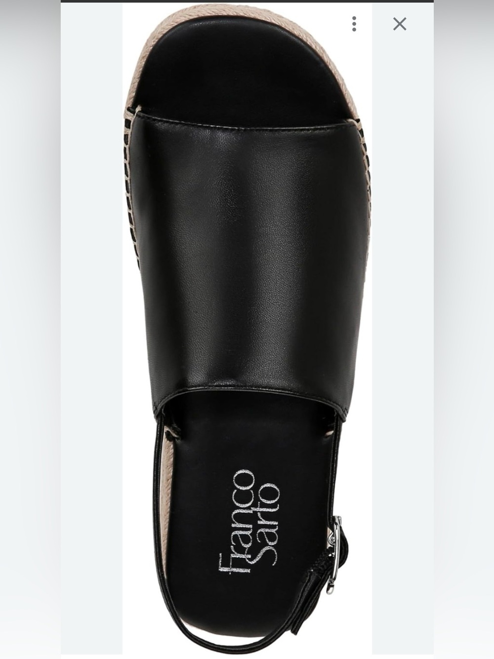 Franco Sarto Black Rune Sandals